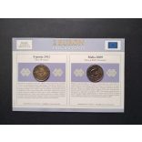 EU 2 Euro 2 db-os emlékérme szett Unc