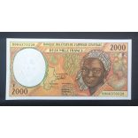 Közép-Afrikai Államok Közép-Afrikai Köztársaság 2000 Francs 1999 UNC