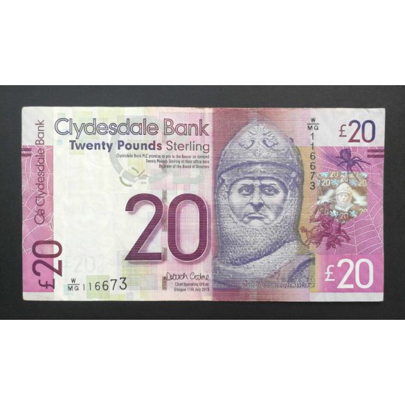 Skócia 20 Pounds Sterling 2015 F