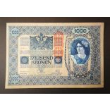 Ausztria 1000 Korona 1902/19 AUNC