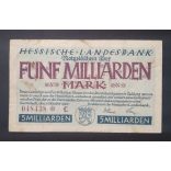 Germany 5 Billion Mark 1923 F Darmstadt
