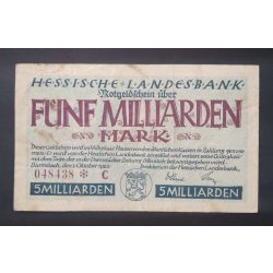 Germany 5 Billion Mark 1923 F Darmstadt