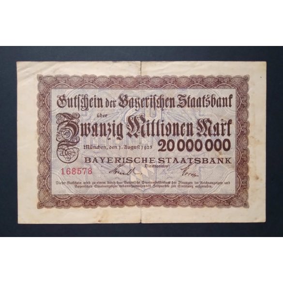 Germany 20 Million Mark München 1923 F- 