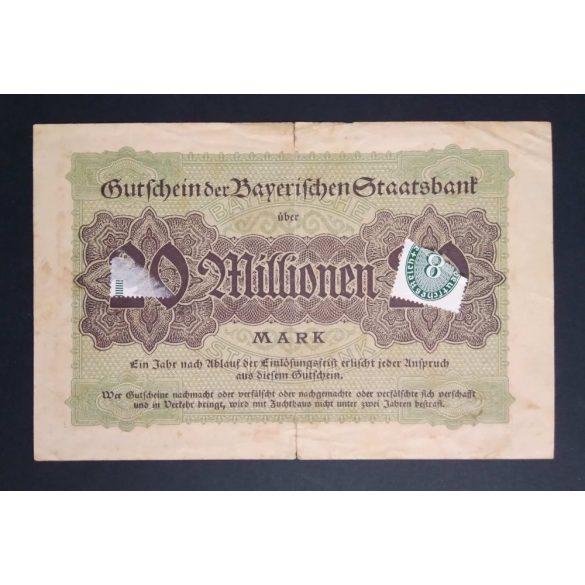 Germany 20 Million Mark München 1923 F- 