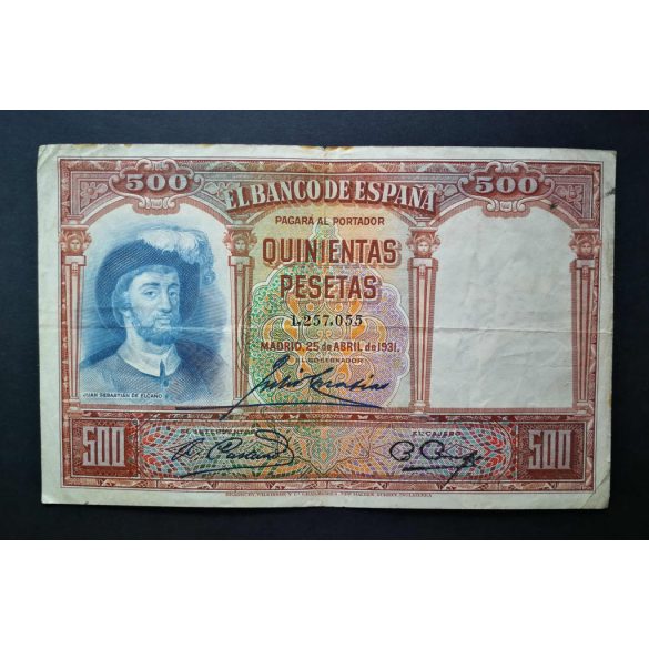Spanyolország 500 Pesetas 1931 F