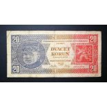 Czechoslovakia 20 Korun 1926 F-