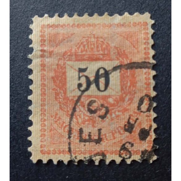 Hungary 1888 Letter, black cipher 50 Kr. perf 11 1/2 used