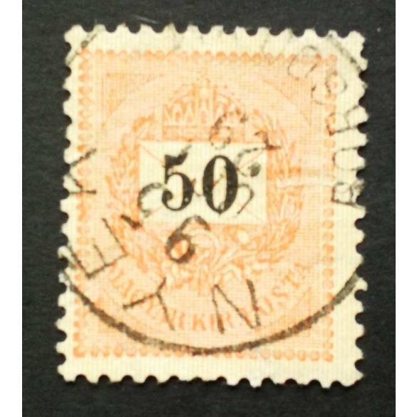 Hungary 1889 Letter, black cipher 50 kr. perf. 12:11 1/2 NYÉK / BORSOD VM. used