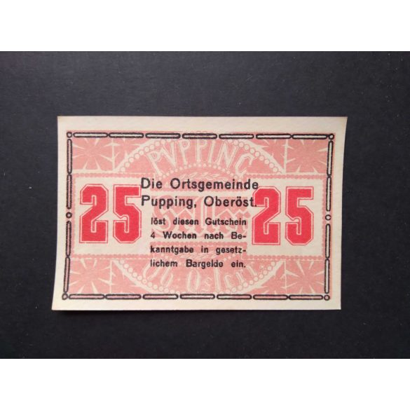 Austria 25 Heller 1920 Unc Pupping, Schaumburg 