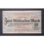Germany Schweinfurt 2 Billion Mark 1923 F+