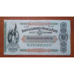 Uruguay 50 Pesos 1872 aUNC-