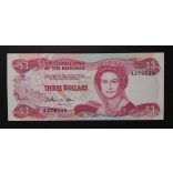 Bahamas 3 Dollars 1984 UNC