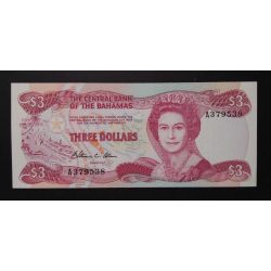 Bahamas 3 Dollars 1984 UNC