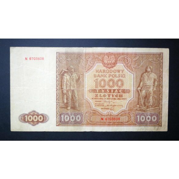 Poland 1000 Zlotych 1946 F