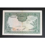 Francia Indokína 5 Piastres 1953 VF 
