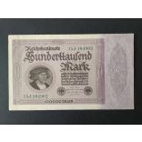 Germany 100000 Mark 1923 aUNC