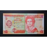 Belize 5 Dollars 2020 UNC 