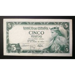Spain 5 Pesetas 1954 VF