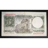 Spain 5 Pesetas 1954 VF