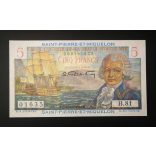 Saint Pierre és Miquelon 5 Francs 1950 UNC-