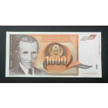 Yugoslavia 1000 Dinara 1990 Unc-
