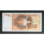 Yugoslavia 1000 Dinara 1990 Unc-