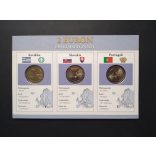 EU 2 Euro set of 3 Unc  Greece 2009, Slovakia 2009, Portugal 2009