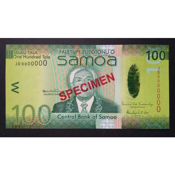 Samoa 100 Tala 2014 UNC specimen