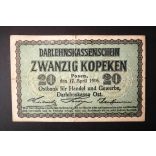 Germany 20 Kopeken 1916 POSEN Poland, Lithuania occupation F
