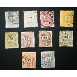 Hungary 1889 Letter, black cipher LOT 10 pcs used
