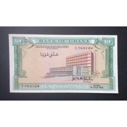 Ghána 10 Shillings 1963 UNC-
