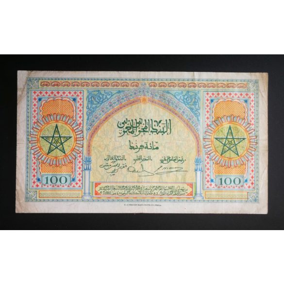 Morocco 100 Francs 1943 F