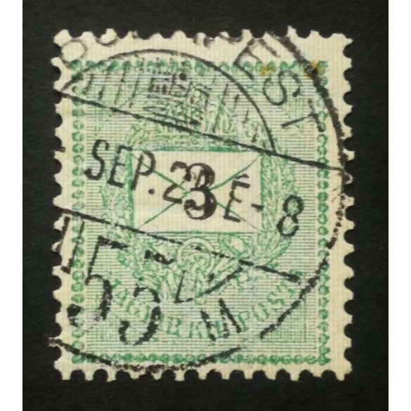 Hungary 1898 Letter, black cipher 3 kr. perf. 12: 11 3/4 BU(DA)PEST used