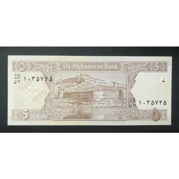 Afganisztán 5 Afghanis 2002 Unc 