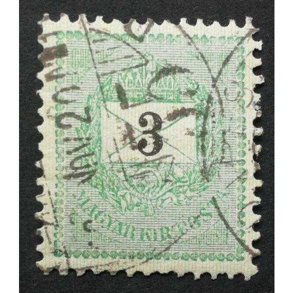 Hungary 1898 Letter, black cipher 3 kr. perf. 12: 11 3/4 (BU)DAPEST used