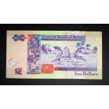Belize 2 Dollars 2021 UNC 