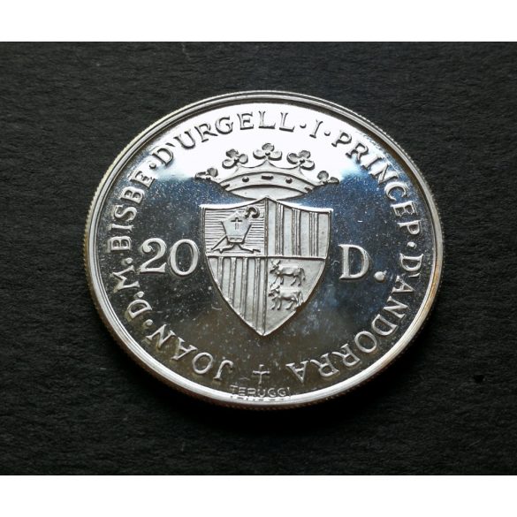 Andorra 20 Diners 1984 Silver PP, Commemorative coin