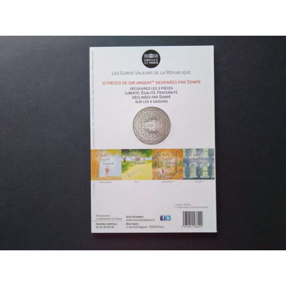 France 10 Euro 2014 Liberté commemorative coin in decorative packaging