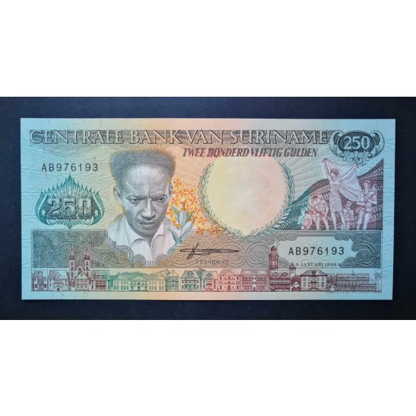 Suriname 250 Gulden 1988 Unc 
