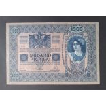 Ausztria-Magyarország 1000 Korona 1902 MAGYRORSZÁG felülbélyegzéssel VF