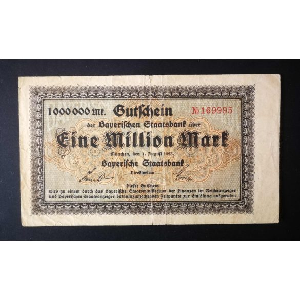 Germany 1 Million Mark 1923 München F