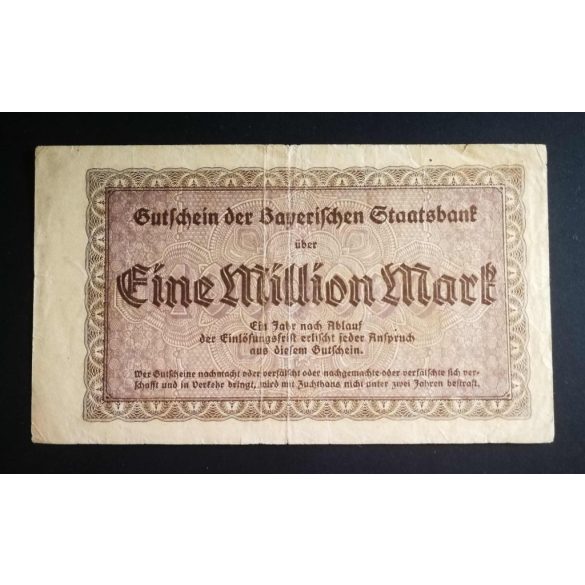 Germany 1 Million Mark 1923 München F