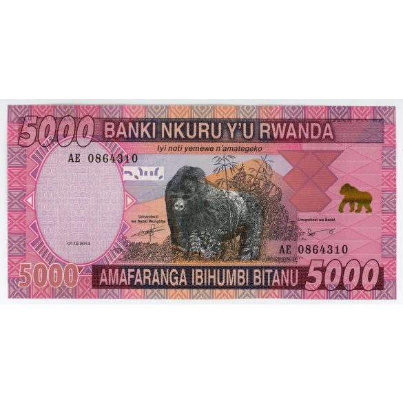 Rwanda 5000 Francs 2014 UNC 