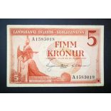 Iceland 5 Kronur 1957 F+