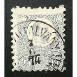 Hungary 1871 25 Kr. engraved, used (Kolozs)vár 