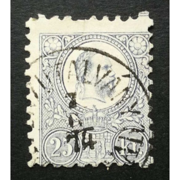 Hungary 1871 25 Kr. engraved, used (Kolozs)vár 