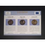 EU 2 Euro 3 db-os emlékérme szett Unc