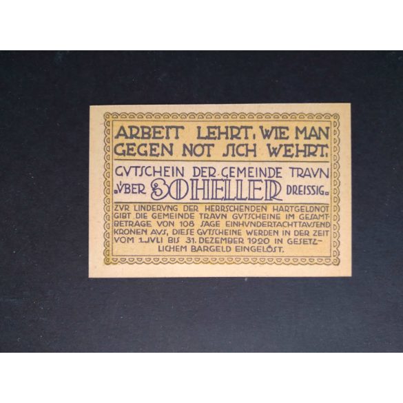 Austria 30 Heller 1920 aUnc Traun