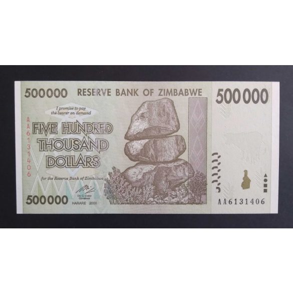 Zimbabwe 500000 Dollar 2008 UNC 