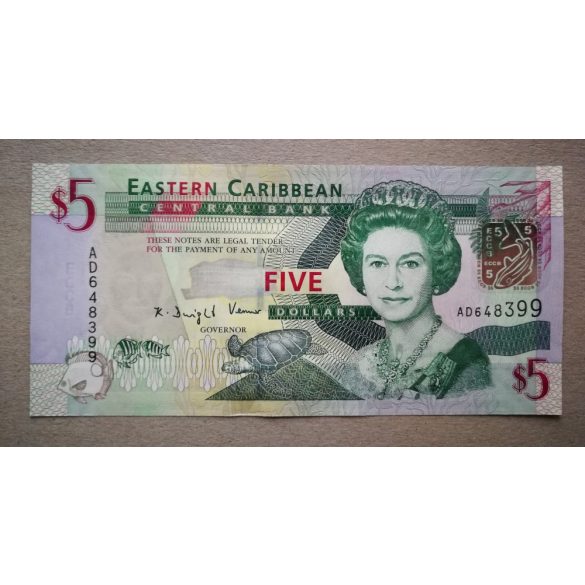 Eastern Caribbean States 5 Dollars 2008 UNC